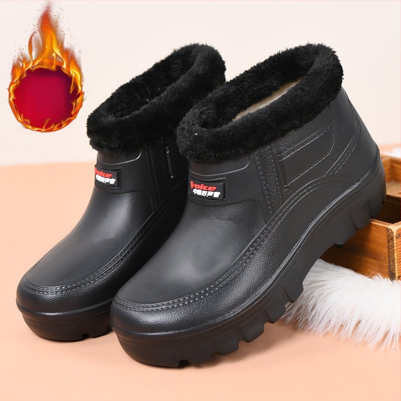 Дамски EVA водоустойчиви обувки за зима, нисък глезен, кръгла пръст, плосък ток