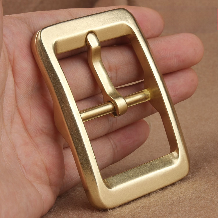 Ανδρική αγκράφα ζώνης από ορείχαλκο, με ακίδα, ιαπωνικού στυλ, παχύτερο κλιπ, κορυφαίο δέρμα