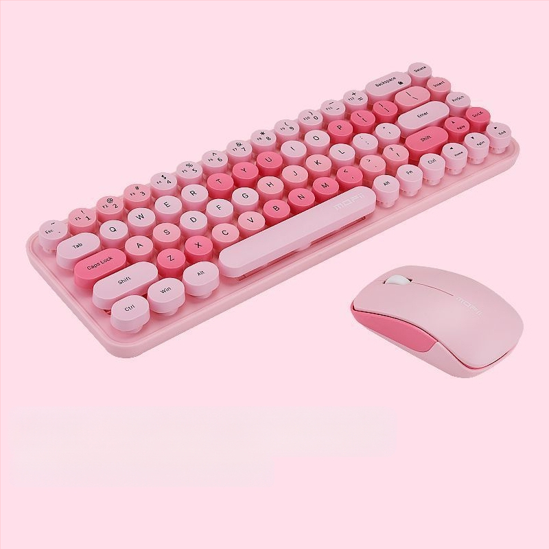 Nyúl témájú vezeték nélküli billentyűzet és egér szett, USB billentyűzet és USB egér, optikai 2000 DPI szenzor, ergonomikus kialakítás