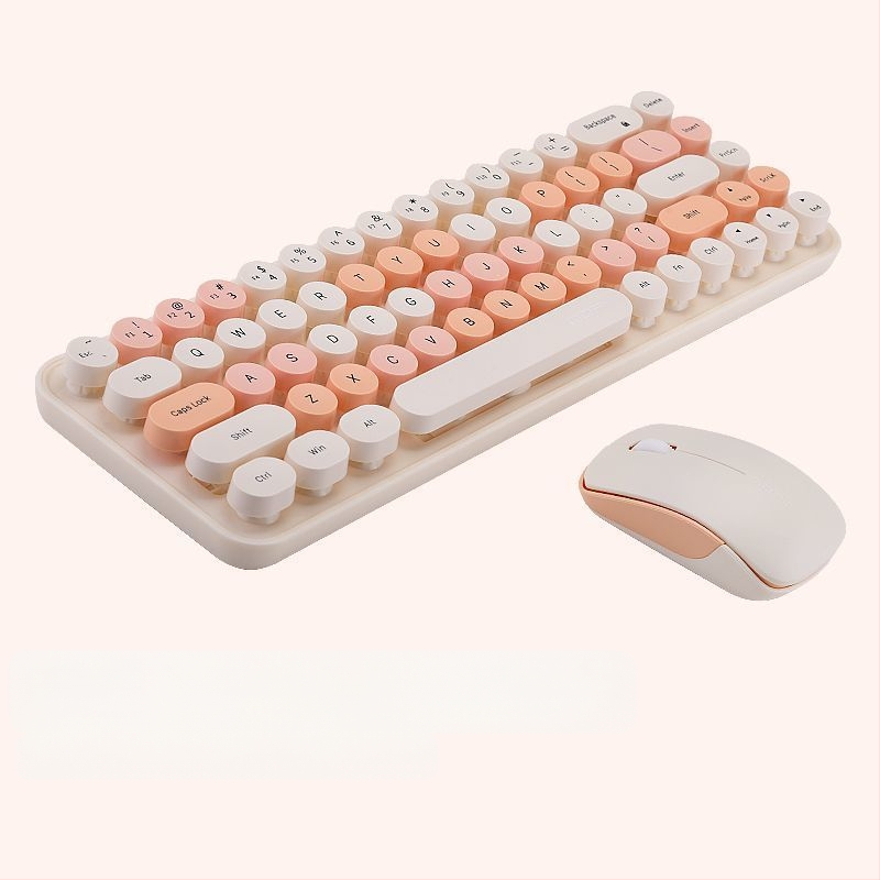 Nyúl témájú vezeték nélküli billentyűzet és egér szett, USB billentyűzet és USB egér, optikai 2000 DPI szenzor, ergonomikus kialakítás