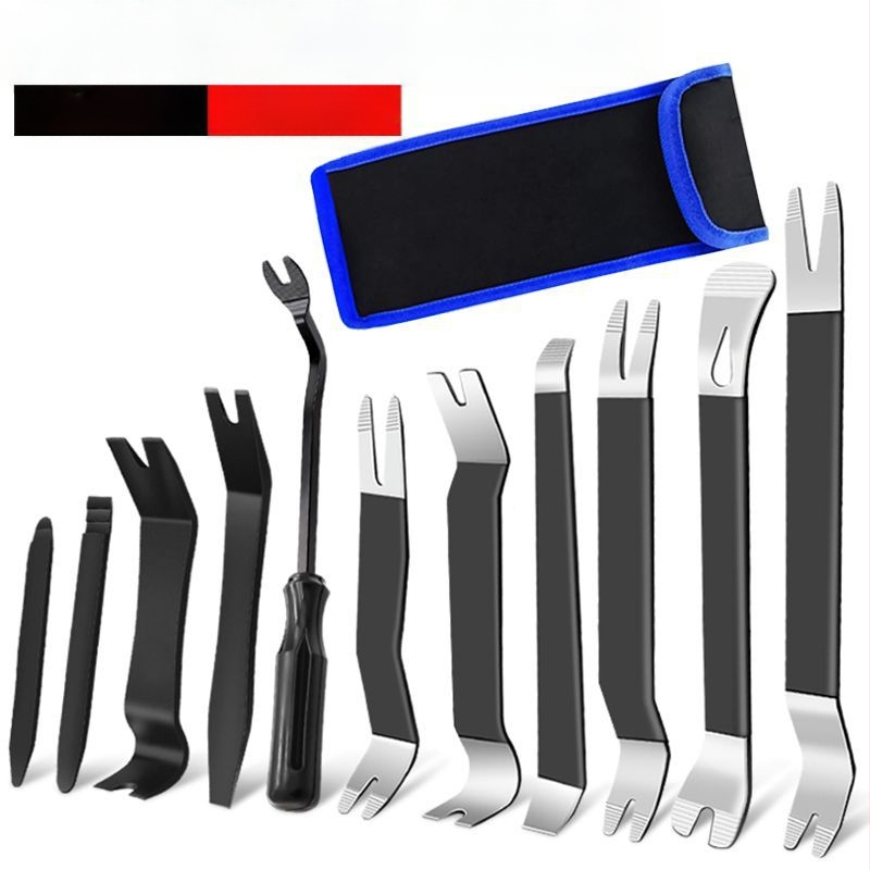 Σετ εργαλείων αφαίρεσης εσωτερικών πάνελ αυτοκινήτου (11 τεμάχια) – Ατσάλι No. 45 + Υλικό PP, για τροποποίηση ήχου αυτοκινήτου και αφαίρεση κλιπ