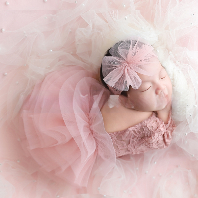 Zīdaiņu romperis ar mežģīnēm un režģa audumu, garas piedurknes, pulover stila, meitenei 0–1 gads