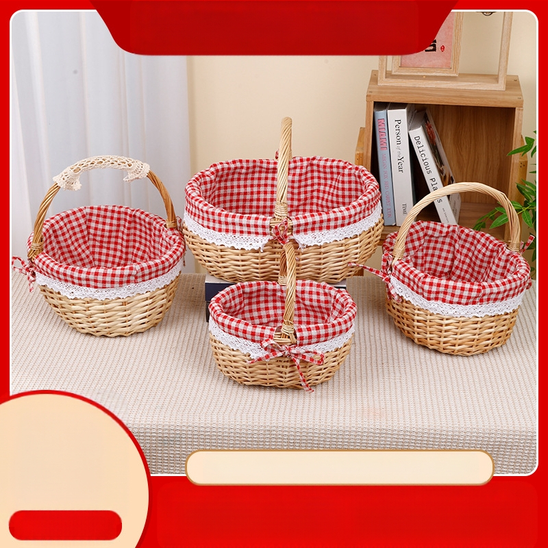 Vītolu grozs olām un augļiem, rokām pletts, pielāgojams, kartona iepakojums