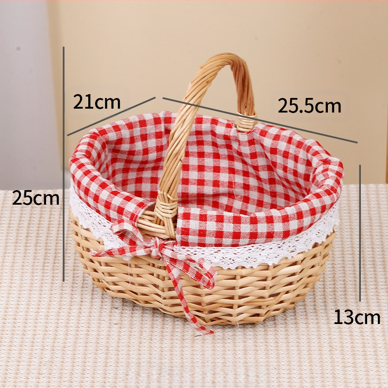 Vītolu grozs olām un augļiem, rokām pletts, pielāgojams, kartona iepakojums