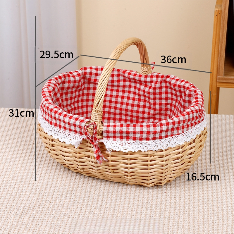 Vītolu grozs olām un augļiem, rokām pletts, pielāgojams, kartona iepakojums