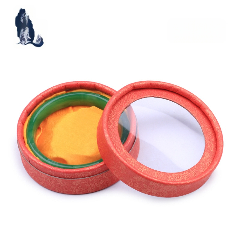 Kutija za nakit s kružnim prozorom na poklopcu, 001 specifikacija, papir/karton materijal