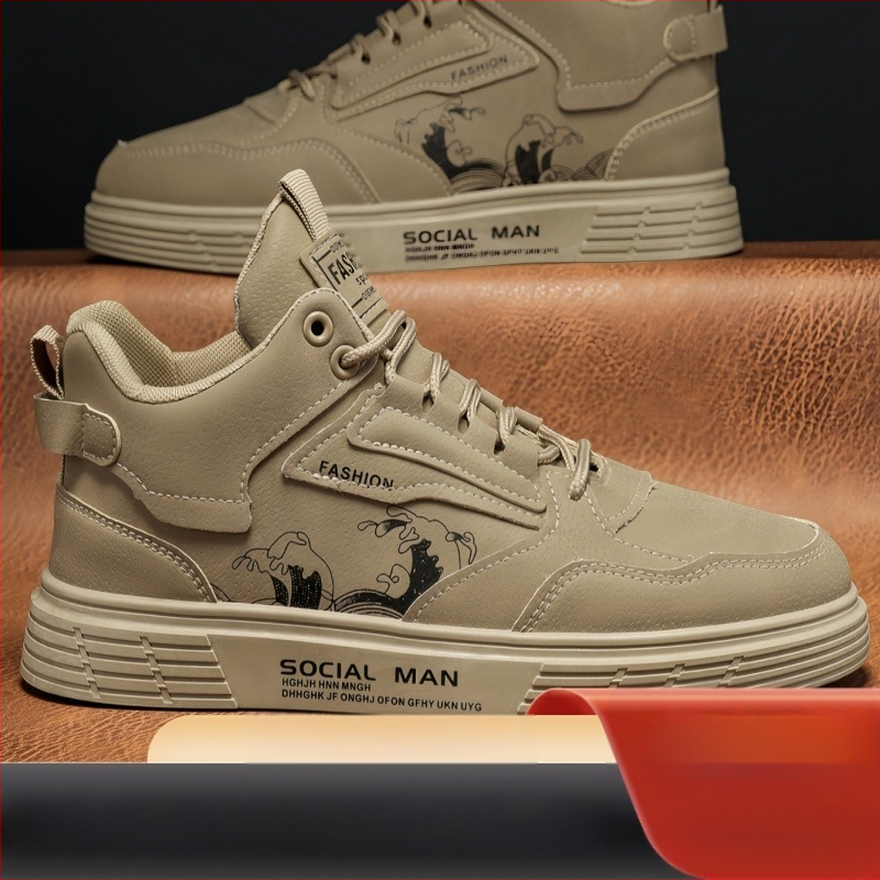 Ανδρικά/γυναικεία παπούτσια εργασίας με υψηλό πάνω μέρος — PU επάνω μέρος, PVC σόλα, εσωτερικό από κάνναβη, κορδώσεις