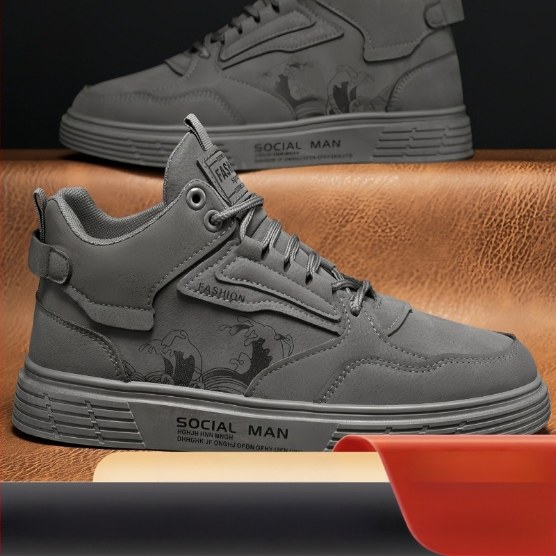 Ανδρικά/γυναικεία παπούτσια εργασίας με υψηλό πάνω μέρος — PU επάνω μέρος, PVC σόλα, εσωτερικό από κάνναβη, κορδώσεις