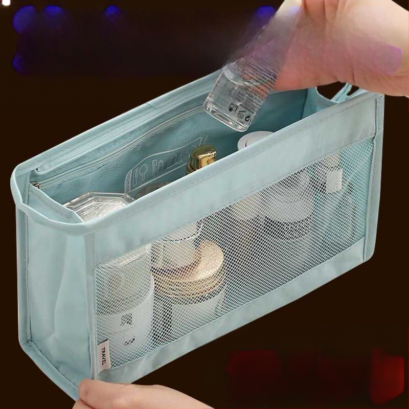 Козметична чанта за пътуване — нейлон, семпъл модерен стил, съхранение на козметика, чанта за тоалетни принадлежности