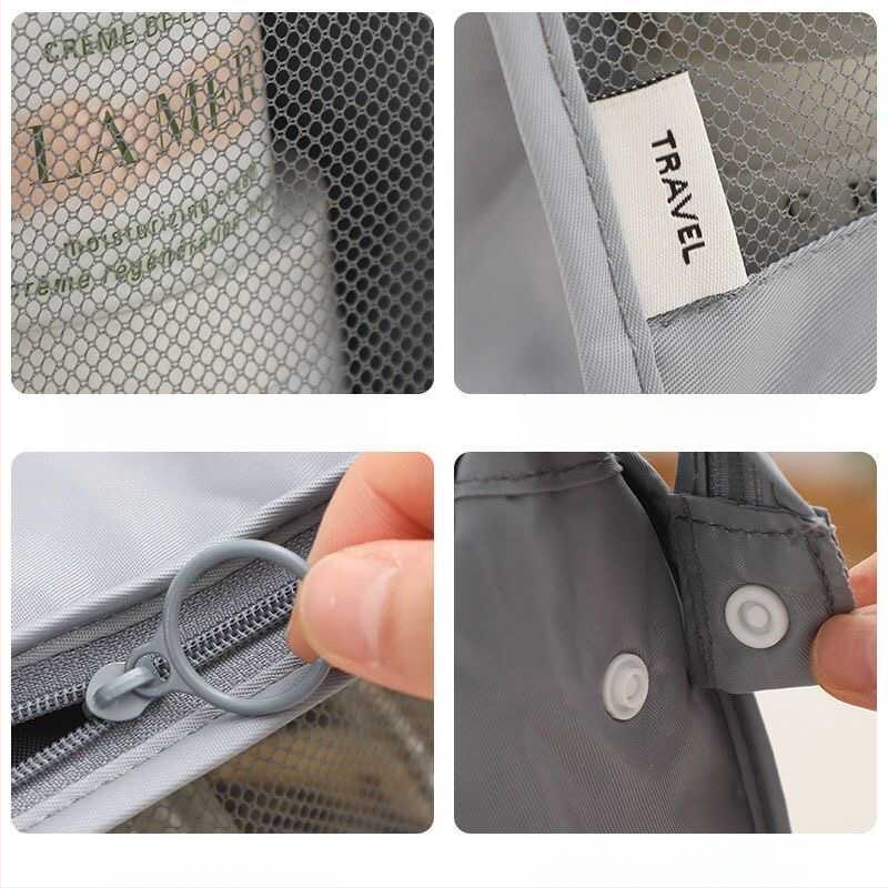 Козметична чанта за пътуване — нейлон, семпъл модерен стил, съхранение на козметика, чанта за тоалетни принадлежности