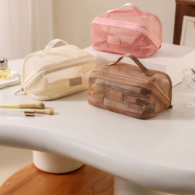Козметична чанта за пътуване — нейлон, семпъл модерен стил, съхранение на козметика, чанта за тоалетни принадлежности