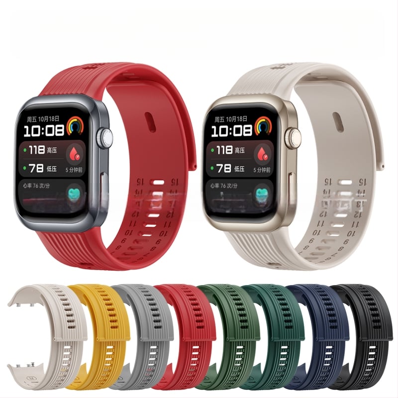 Huawei D2 szilikon szíj sportórához – szilikon anyag, divatos stílus, kompatibil Huawei D2-vel, csat nélkül, testreszabható interfész méretek