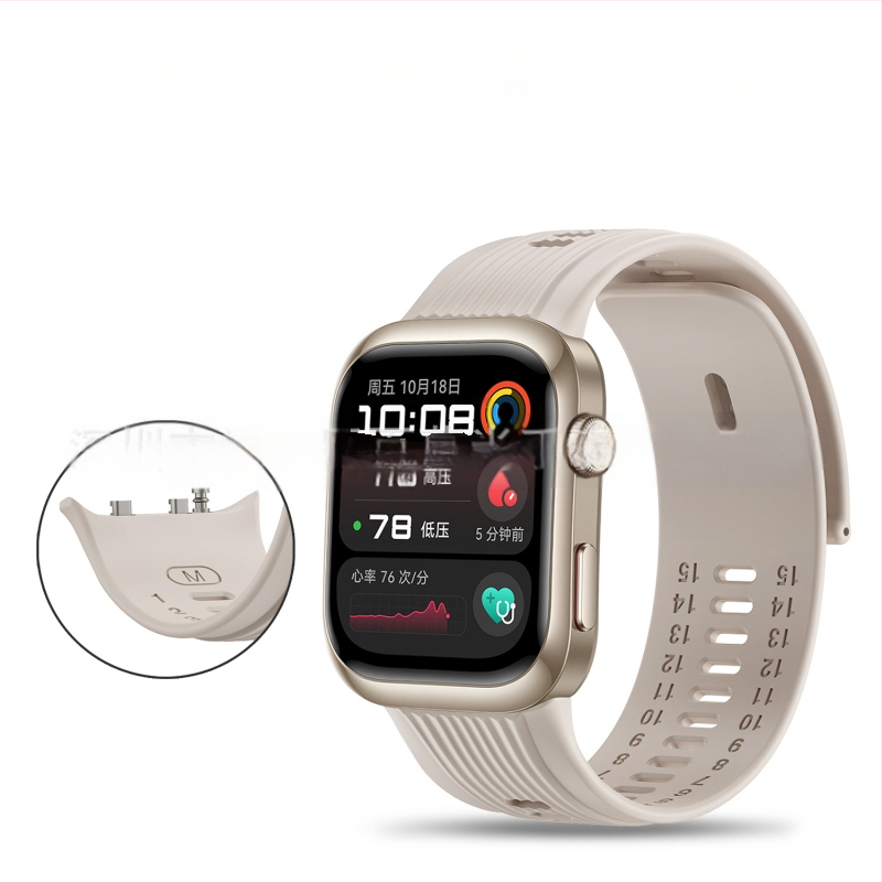 Huawei D2 szilikon szíj sportórához – szilikon anyag, divatos stílus, kompatibil Huawei D2-vel, csat nélkül, testreszabható interfész méretek