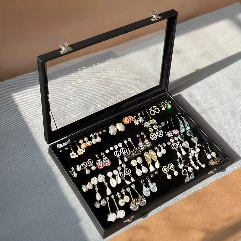 Cutie pentru bijuterii cu capac pentru inele, cercei, coliere și brățări – material: catifea; utilizare: ambalare inele; ambalaj special: ambalaj bijuterii; număr de produs: Manufacturer Direct Supply Custom Made Cross-border