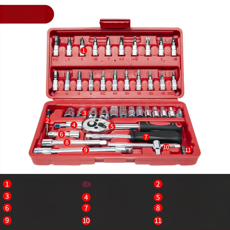 Σετ εργαλείων επισκευής αυτοκινήτου L1639 – Ατσάλι άνθρακα, 108 τεμάχια σε θήκη εργαλείων