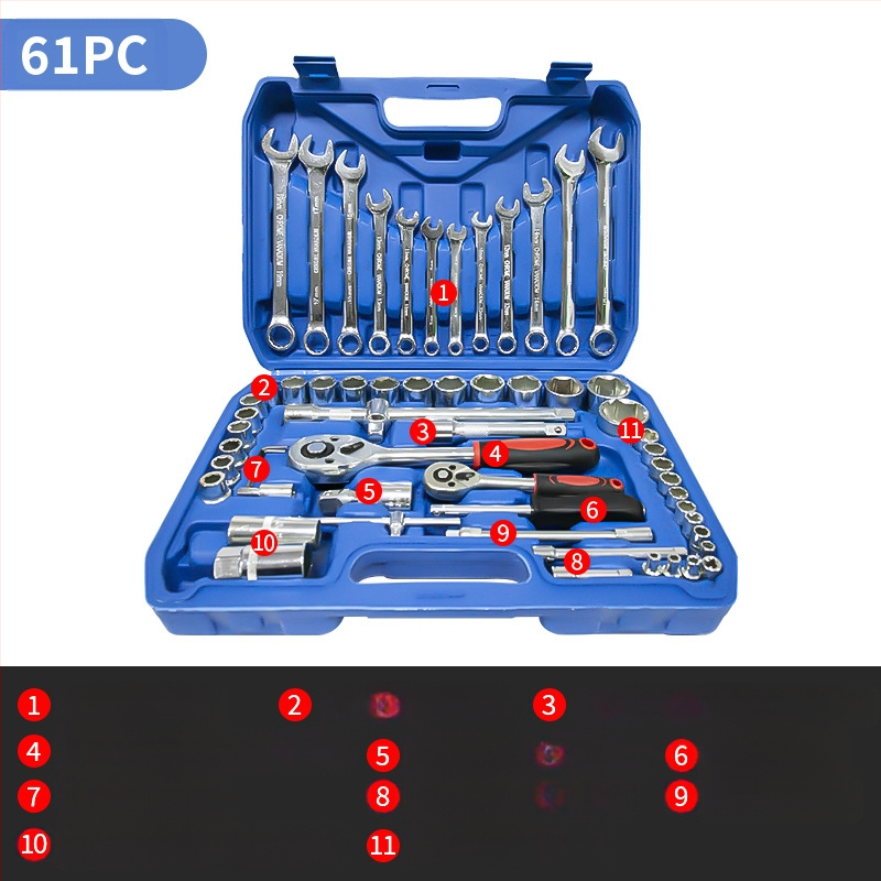 Σετ εργαλείων επισκευής αυτοκινήτου L1639 – Ατσάλι άνθρακα, 108 τεμάχια σε θήκη εργαλείων