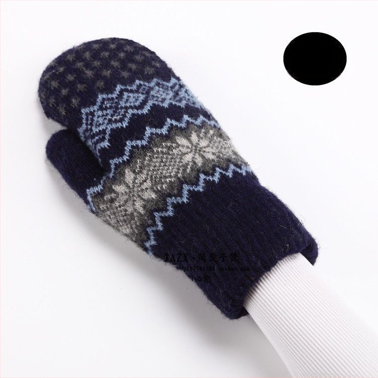 Ziemas divslāņu adīti silti pirkstu cimdi bez pirkstiem ārējai braukšanai, kokvilnas bāze ar vācu fleece