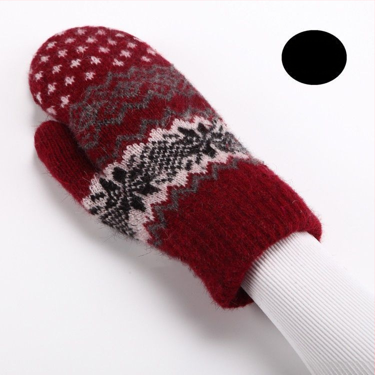 Ziemas divslāņu adīti silti pirkstu cimdi bez pirkstiem ārējai braukšanai, kokvilnas bāze ar vācu fleece