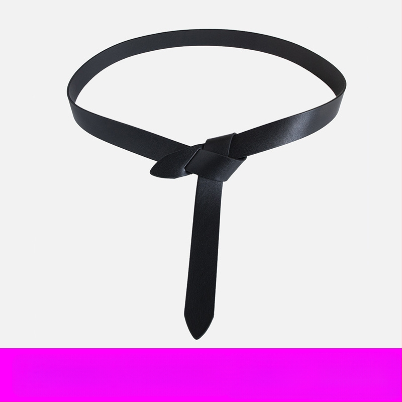 Ζώνη για φορέματα — διακοσμητική ζώνη με κόμπο από τεχνητό δέρμα; αγκράφα PU; κλείσιμο με αγκράφα; Προέλευση: Τζίνχαου (Jinhua); Άνοιξη 2024