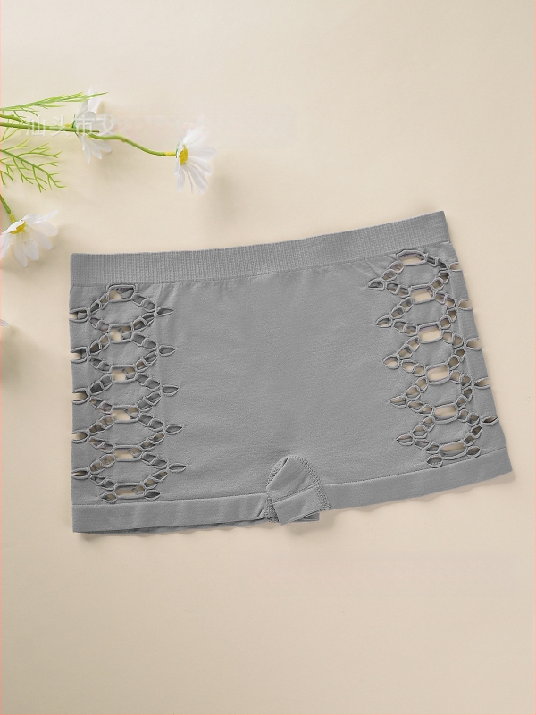 Γυναικείες νάιλον χωρίς ραφές μποξέρ σορτς, διαπνέοντα, μεσαίας ζώνης, πλεκτά