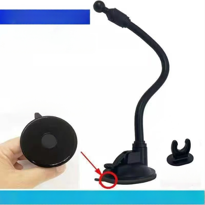 Automašīnas tālruņa turētājs ar sfēras galvu, paplašināto piesūcekni, garu stieni, universālais adapters — modelis RST-X28