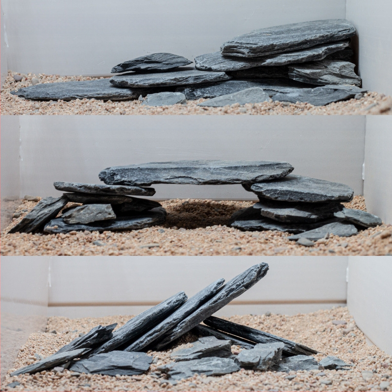 Piatră Peisaj pentru Acvariu – șist natural, plăci subțiri pentru râu în acvariu, model TZd4rHWc