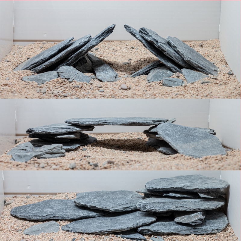 Piatră Peisaj pentru Acvariu – șist natural, plăci subțiri pentru râu în acvariu, model TZd4rHWc