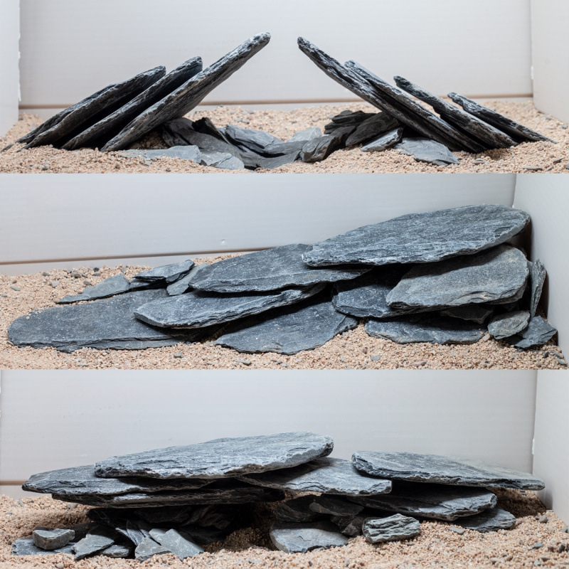 Piatră Peisaj pentru Acvariu – șist natural, plăci subțiri pentru râu în acvariu, model TZd4rHWc