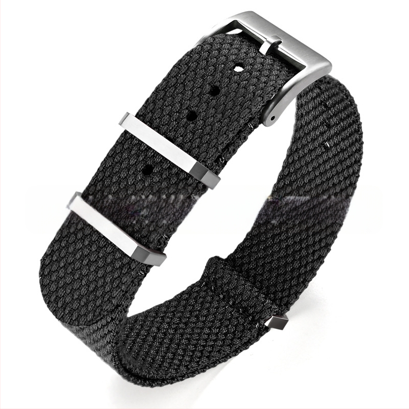 Λουράκι ρολογιού — λινό, μεταλλικός δακτύλιος, προέλευση Shenzhen, μάρκα Cheung kei, καλοκαίρι 2025