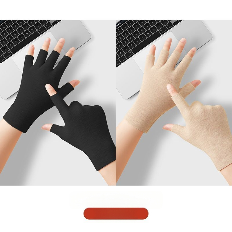 Universālas pašsiltējošas puspirkstu cimdi, silti un izturīgi pret nolietošanos, Flip Cover stils, Ice Silk–kokvilnas maisījums