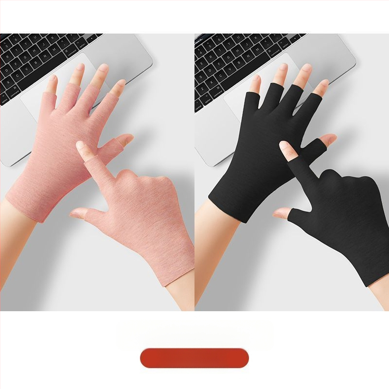 Universālas pašsiltējošas puspirkstu cimdi, silti un izturīgi pret nolietošanos, Flip Cover stils, Ice Silk–kokvilnas maisījums