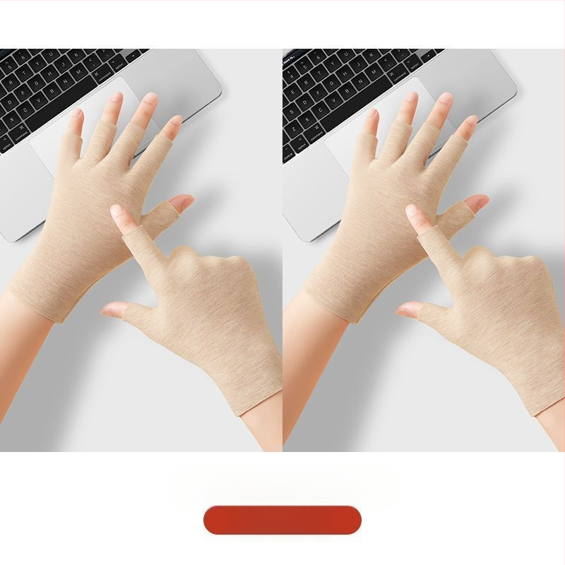 Universālas pašsiltējošas puspirkstu cimdi, silti un izturīgi pret nolietošanos, Flip Cover stils, Ice Silk–kokvilnas maisījums