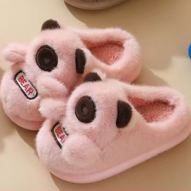 Vaikų medvilninės šlepetės cartoon dizaino, viršus medvilnė, padas EVA, amžiaus grupė 1–3 metai