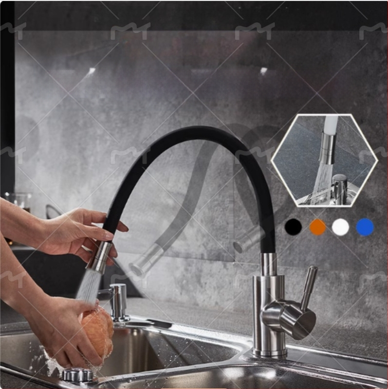 Sukamas virtuvės plautuvo čiaupas su keraminiu kasetiniu vožtuvu, cinko lydinio korpusas, modelis CL-WXCF01