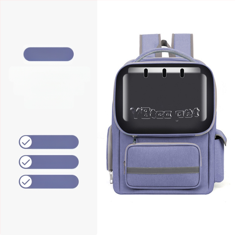 Σακίδιο μεταφοράς κατοικίδιων για γάτες και μικρά σκυλιά, αναπνεύσιμο σχέδιο διαστημικής κάψουλας, μεγάλη χωρητικότητα