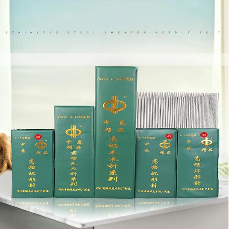 Set igala za pletenje: nehrđajući čelik, kružne igle, duge i ravne igle, kompletan skup alata