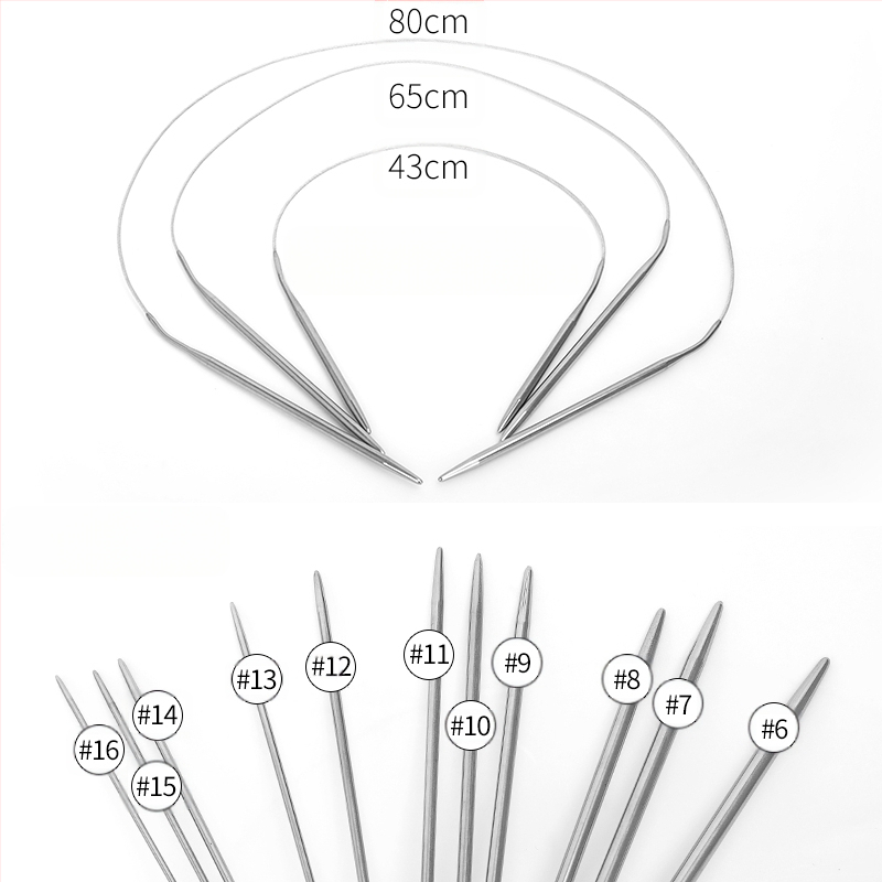 Set igala za pletenje: nehrđajući čelik, kružne igle, duge i ravne igle, kompletan skup alata