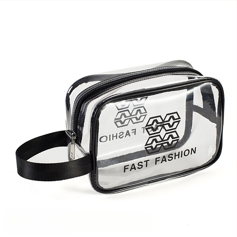 PU kosmētikas soma kubveida formā, caurspīdīga ar organizētāju ceļošanai