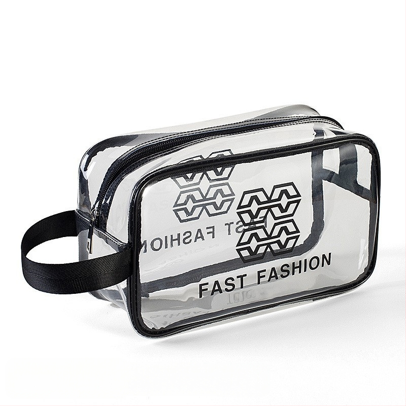 PU kosmētikas soma kubveida formā, caurspīdīga ar organizētāju ceļošanai