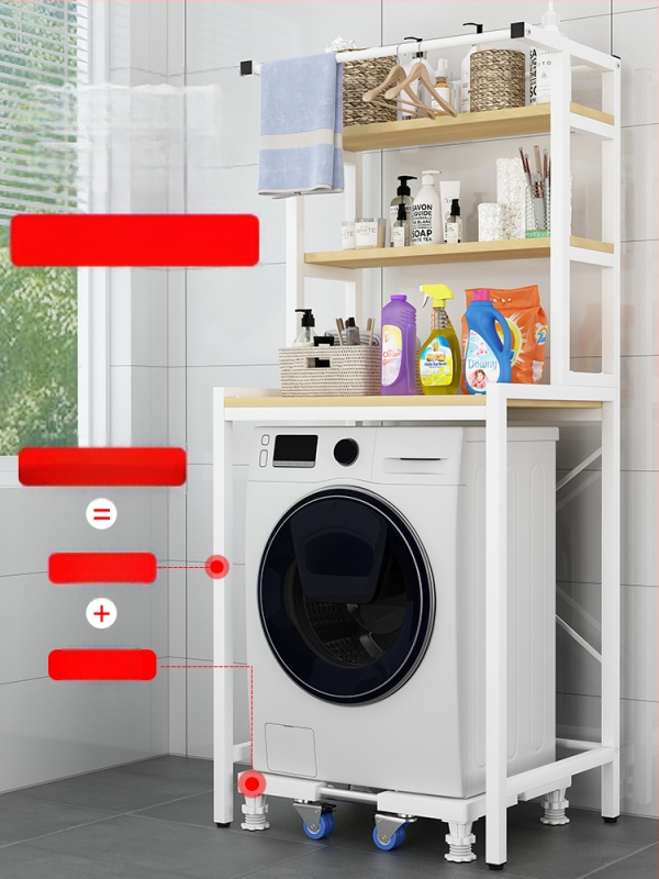 Raft de depozitare pentru mașina de spălat, 6 etaje, montaj pe podea, dulap deschis, pentru baie sau balcon