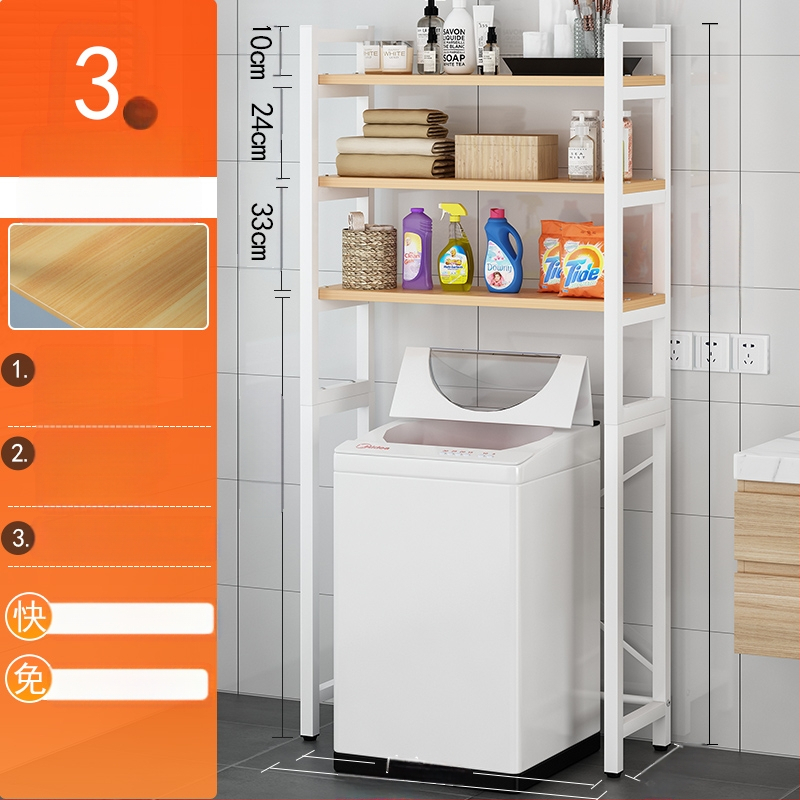 Raft de depozitare pentru mașina de spălat, 6 etaje, montaj pe podea, dulap deschis, pentru baie sau balcon