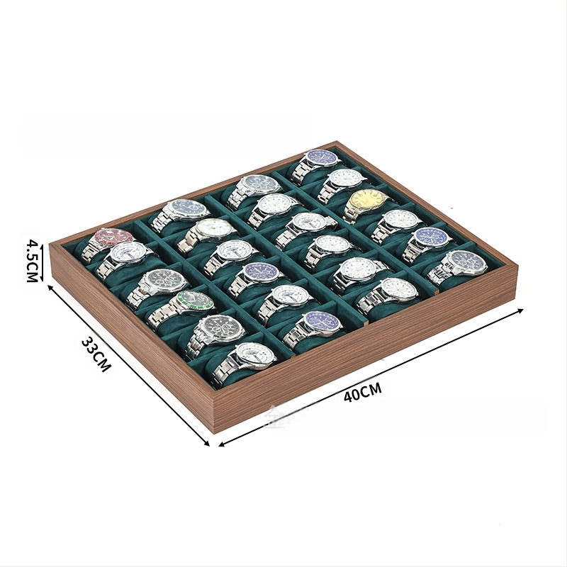 Дървена подложка за часовници, ръчна изработка, 6–30 позиции, кутия за подаръци и бижута