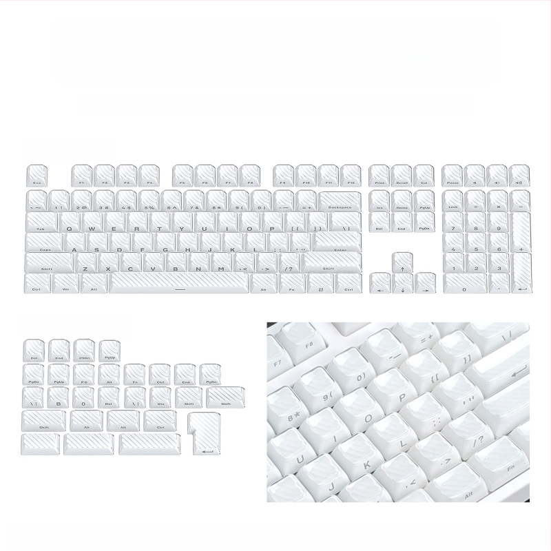 Mechanikus billentyűzethez készült keycap szett, 113 gomb, PC anyag, kettős színű oldalsó gravírozás, Cross-Shaft kompatibilis