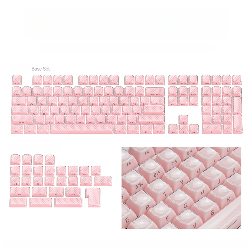 Mechanikus billentyűzethez készült keycap szett, 113 gomb, PC anyag, kettős színű oldalsó gravírozás, Cross-Shaft kompatibilis