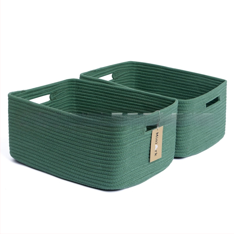 Yunxin AB-125B кош за съхранение от памучно въже – многофункционален организатор за CD-та, дистанционни, канцелария, козметика и книги