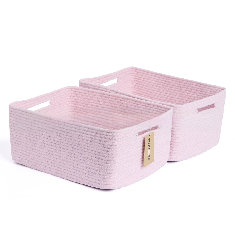 Yunxin AB-125B кош за съхранение от памучно въже – многофункционален организатор за CD-та, дистанционни, канцелария, козметика и книги