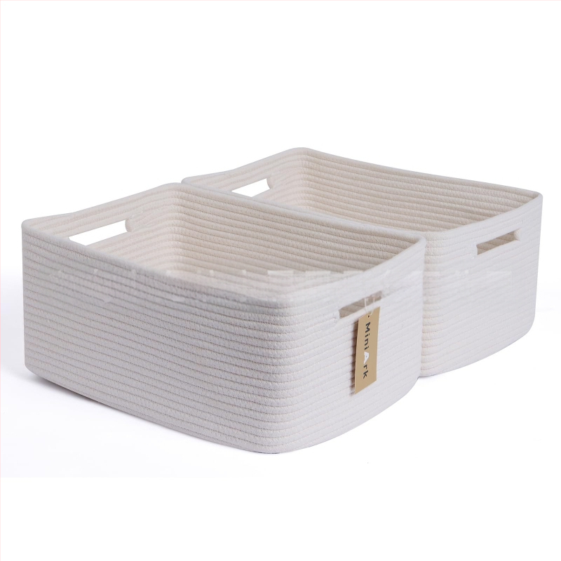 Yunxin AB-125B кош за съхранение от памучно въже – многофункционален организатор за CD-та, дистанционни, канцелария, козметика и книги