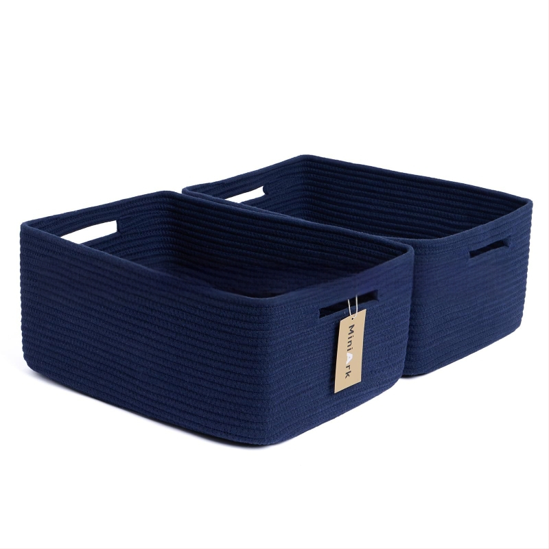 Yunxin AB-125B кош за съхранение от памучно въже – многофункционален организатор за CD-та, дистанционни, канцелария, козметика и книги