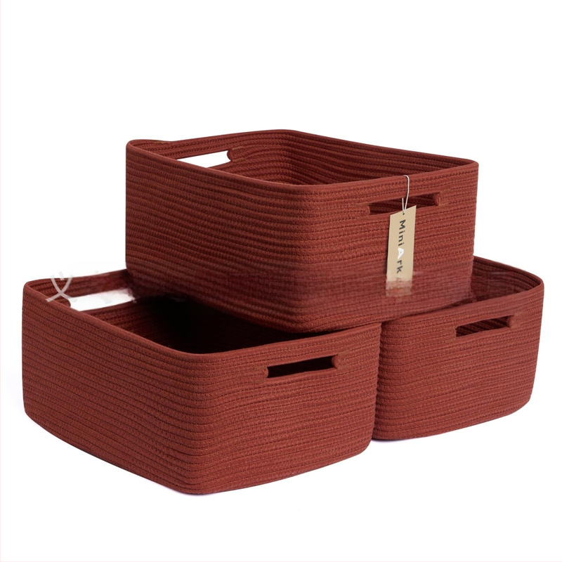 Yunxin AB-125B кош за съхранение от памучно въже – многофункционален организатор за CD-та, дистанционни, канцелария, козметика и книги