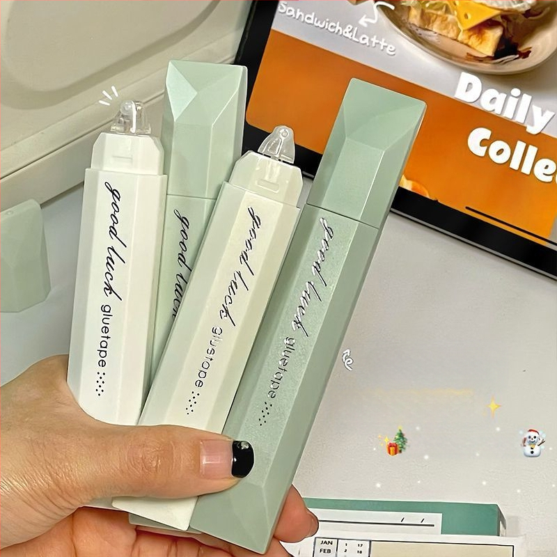 Duwu Tollapont ragasztó tolltípusú pöttyökkel, gradient dizájn, erős duplaoldalas ragasztó, diák naplókhoz és kézműves projektekhez